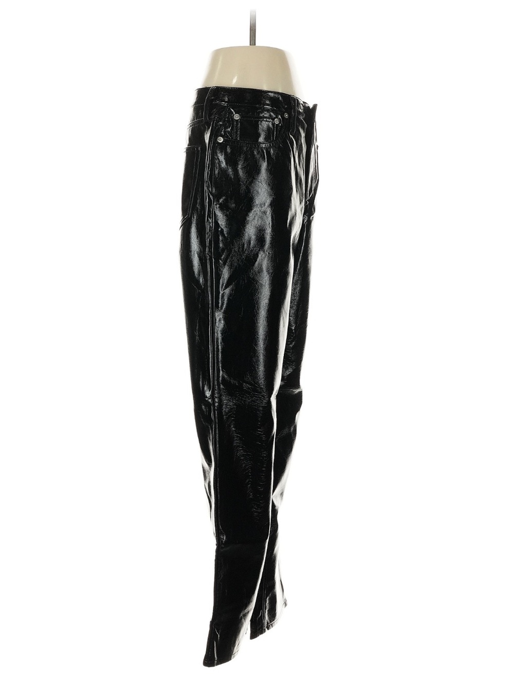 J.Crew Collection Faux Leather Pants High Rise Demi Boot Crop Black Size 28 NWT - Picture 4 of 6